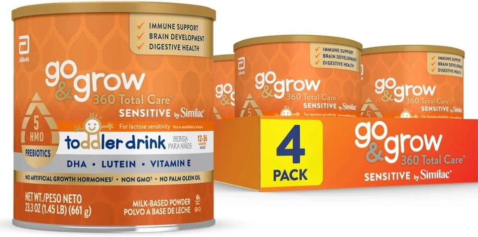 4X Similac Go & Grow 360 Total Care Sensitive by Similac Toddler Nutrition 06/26