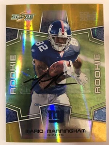 2008 Donruss Score Select MARIO MANNINGHAM #395- #11/40 - RC - Auto - A363 - Picture 1 of 2