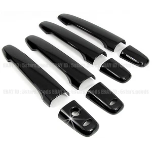 Glossy Black Smart Door Handle Covers Trims For Mitsubishi Lancer EVO Evolution - Picture 1 of 5