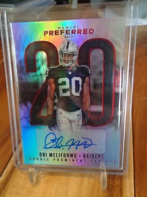 2017 PANINI PREFERRED Obi Melifonwu auto /199 raiders - Image 1 of 2