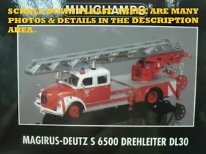 WOW EXTREMELY RARE Magirus S6500 Ladder DL30 Fire Frankfurt 1957 1:43 Minichamps - Picture 1 of 1