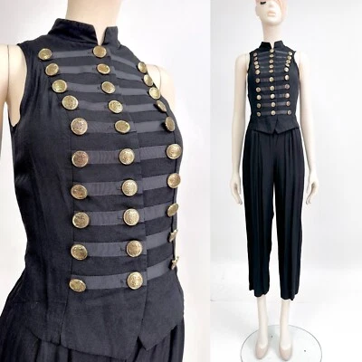Mono estilo militar vintage negro dorado botones Capri de City Triangles XS 3 Foto 1 de 4