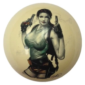 Pool/Billiards Custom Cue Ball Fighting Girl Pin-Up Great Gift! - Picture 1 of 1