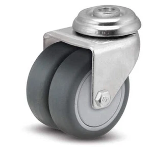 MEDCASTER DW03TPP100SWHK01 Bolt-Hole Caster,Swivel,3" Wheel Dia. 56HC21 - Picture 1 of 2
