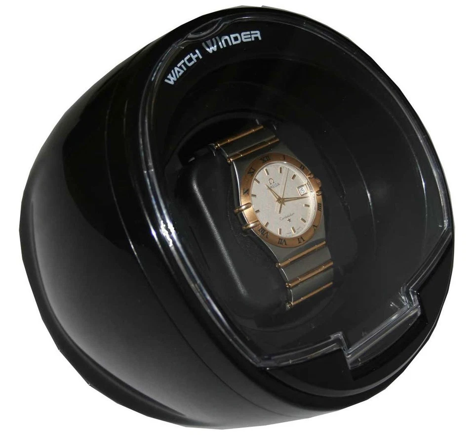 Diplomat Single Black Watch Winder With Built in IC Timer