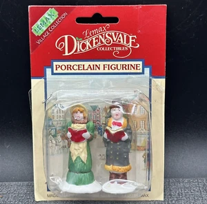 Estatuilla de porcelana vintage Lemax Dickensvale Collectibles 1995 villancicos de Navidad - Imagen 1 de 5