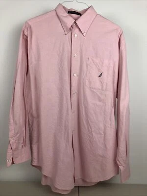 Camisa de vestir NAUTICA hombre 16 1/2 34/35 rosa usada Foto 1 de 4