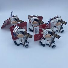 Lot Of 5 Florida State Christmas Cows “Eat More Cookies” Ornaments New With Tags
