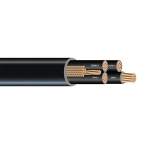 8/4 VNTC Tray Cable With Ground TC-ER THHN/PVC Power Control Wire Black 600V - Picture 1 of 1