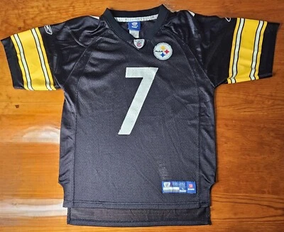 NFL Pittsburgh Steelers Roethlisberger #7 Camiseta Juvenil Grande 14-16 Negra S/S Usada en Excelente Condición Foto 1 de 4