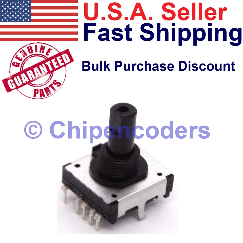 Panasonic Rotary Encoder 18mm 16 Detent Positions EVQV9C00116E Water Proof - Image 1 of 4
