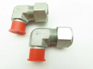 Parker 16-12 CBU-S Ferulok Steel 90 Deg Male Elbow 1" Tube x 3/4" NPT LOT OF 2 - Picture 1 of 7