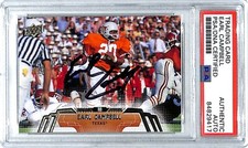 2014 Upper Deck EARL CAMPBELL Signed Auto Longhorns Card #16 PSA/DNA Slabbed