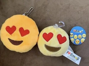 LOVE EMOJI BAG CHARM & STRESS BALL BEAN BAG PLUSH SET SUPER CUTE!! - Picture 1 of 2