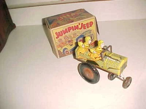 MINTY!! JUMPIN JEEP - MARX LITHO TIN BEAUTY - PIC BX - COLLECTOR GRADE - Picture 1 of 12