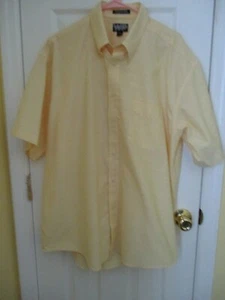 Camicia elegante gialla da uomo a maniche corte (17-1,2") di Windham Pointe - Foto 1 di 2