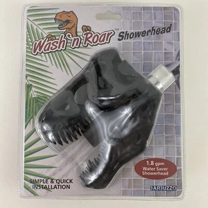 NEU Barbuzzo T-Rex Dinosaurier Wash n' Roar Duschkopf schwarz 1,8 GPM Wassersparer - Bild 1 von 4