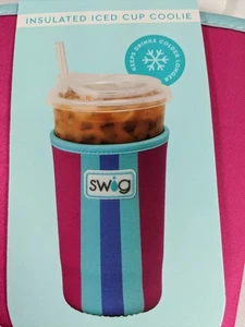 Swig Life Faboolous Insulated Cup Coolie Pink White Ghost Boo Fits 22-28 oz Cups - Picture 1 of 3