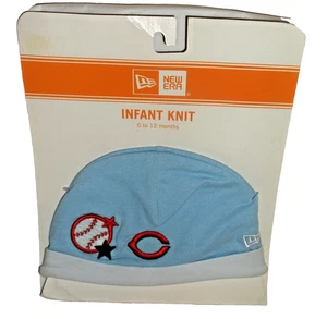 NWT New Era Cincinnati Reds Infant Light Blue Knit Cap 6 to 12 Months - Picture 1 of 2