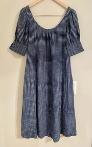 Apiece Apart Miela Maxikleid Gingham Baumwolle Leinen Babydoll Größe XS - EUC - Bild 1 von 16