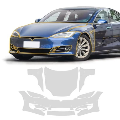 Full Front Precut Paint Protection Film (PPF) For 2016-2020 Tesla Model S - Image 1 of 4