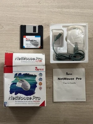 NEW Vintage Genius NetMouse Pro PS/2 Mouse w/ 3.5" Floppy & Original Box NOS - Image 1 of 4
