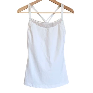 ALO Activewear Canotta Racerback Bianca Donna Taglia Media - Foto 1 di 9