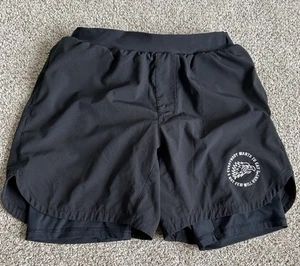 Few Will Hunt Men’s Large Black Fightwear Combat Grappling MMA Athletic Shorts - Picture 1 of 9