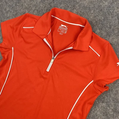 Polo Slazenger Golf Para Mujer 1/4 Cremallera Naranja Blanco Talla XS 513 Foto 1 de 4