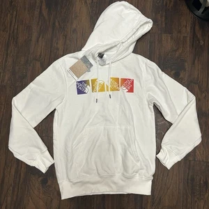 The North Face Men's Multicolor Logo Hoodie Small NWT  White - Picture 1 of 10