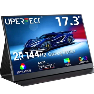 UPERFECT 17,3" 144Hz 2560x1440 2K Tragbarer Monitor Externer Gaming Bildschirm - Afbeelding 1 van 6