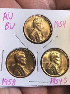 Lotto di tre centesimi di grano - 1954, 1958 e 1954S - Bei centesimi di grano - Foto 1 di 7