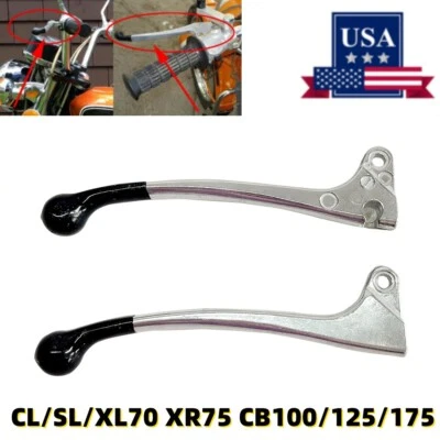Brake Clutch Handle Levers Set For Honda CL70 CL100 CL125 CL175 CL200 360 SL350 Foto 1 de 4