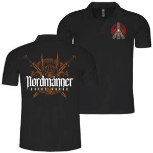 Herren Poloshirt Polohemd Shirt Nordmänner Odins Horde Wikinger Walhalla Germane - Bild 1 von 4