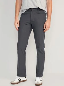 Old Navy Active Tech Hybrid Pants Mens 36x30 Gray Slim 4-Way Stretch NEW - Picture 1 of 4