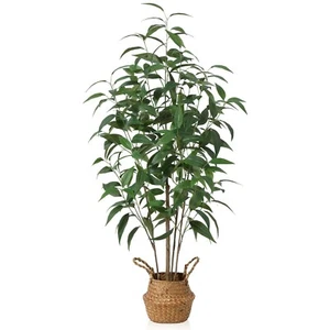 Artificial Eucalyptus Tree,4Ft Tree Fake Plant in Pot for Home and Office Dec... - Picture 1 of 7