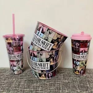 Taylor Swift Eras Tour Concert Popcorn Bucket & Cup Combo In Hand OFFICIAL MERCH - Picture 1 of 9