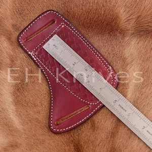 USA EDC Handmade Pancake Straight Fix Blade MultiTool Leather Knife Sheath P19 - Bild 1 von 4