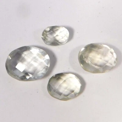 Cabujón corte a cuadros amatista verde natural 4 piezas piedras preciosas sueltas 26,45 quilates Foto 1 de 3