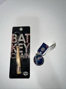 Mets Bat And Ball Keychain Combo - Picture 1 of 4