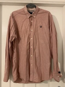 Henri Lloyd Shirt Long Sleeve Oxford Red Burgundy Casual Mens Large - Picture 1 of 8