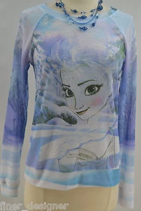 Frozen ELSA Bluse leichtes Sweatshirt Strick Top T-Shirt Tee Disney lang slv S NEU - Bild 1 von 8