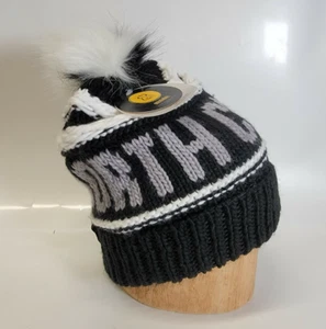 Sombrero Robin Ruth Original Carolina del Norte Blanco Gris Negro Gorro Pom Pom - Imagen 1 de 11