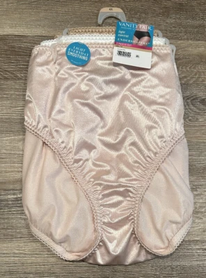 Ropa interior Radiant Vanity Fair Hi Cut control de luz modelado rosa blanco dorado 4XL Foto 1 de 3