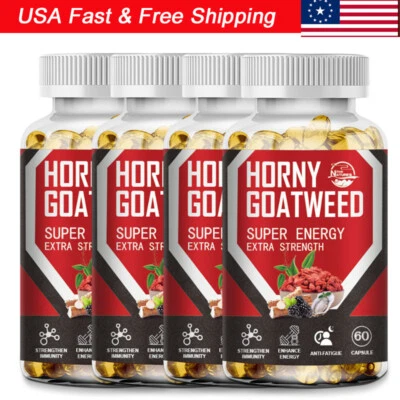 Horney Goat Weed for Men & Women-with Maca, Saw Palmetto, Ginseng Supplement - Image 1 of 4