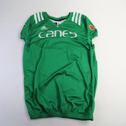 Miami Hurricanes adidas Practice Jersey - Football Men's Green Used Cover