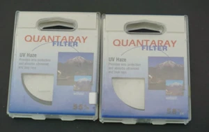 (2) Quantaray UV HAZE 55mm & 58mm Filter, Japan Made, NEW IN BOX - Picture 1 of 4