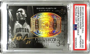 2011 UD Exquisite CHAMP. BLING HAKEEM OLAJUWON Signed UH Card #CB-HO PSA Slabbed - Picture 1 of 2