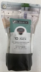 LIBERTY 10 PK  1-1/2" Bronze with Copper Highlights Contempo Knob P67659L-VBC-U1 - Picture 1 of 2