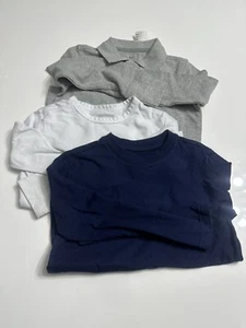 Bundle of 3 Long sleeve Children Shirts - Size XS Navy Grey White 1 NWT - Picture 1 of 9